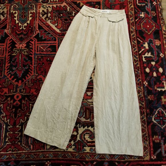 Sovere Pants - Sovere Anthropologie Instance Linen Pant – Wide Leg High Rise - XS